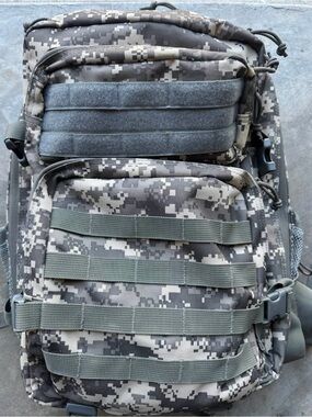 Tactical Digital Camo Backpack — Gray and Green Camo